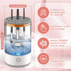 3 in 1 Electric Makeup Brush Cleaner Machine,Automatic Makeup Brush Cleaner Electric,Cleaning Tool,Cosmetic Brushes Cleaners,For Deep Cleaning (White)
