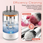 3 in 1 Electric Makeup Brush Cleaner Machine,Automatic Makeup Brush Cleaner Electric,Cleaning Tool,Cosmetic Brushes Cleaners,For Deep Cleaning (White)
